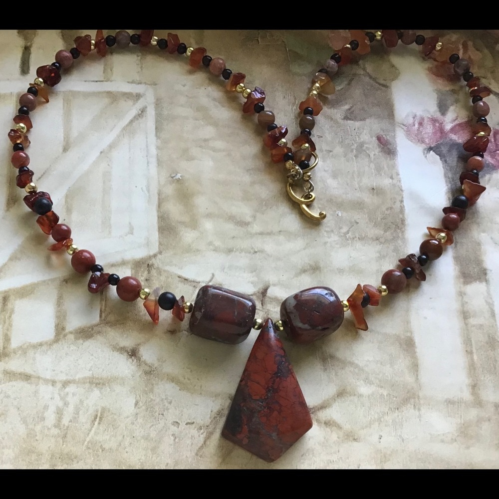 Mahogany obsidian necklace